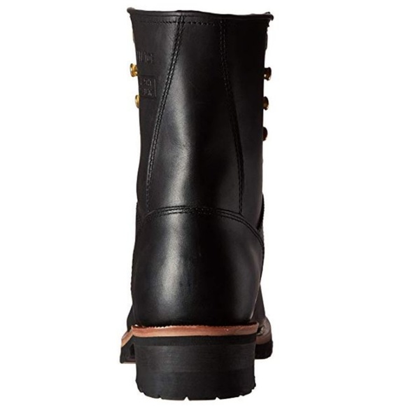 AdTec Men 9" Black Steel Toe Logger Genuine Leather & Lace-up Boots - Picture 5 of 8